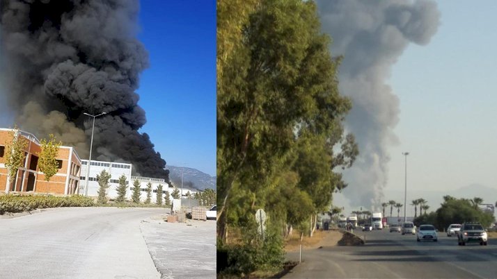 Antalya’da korkutan fabrika yangını